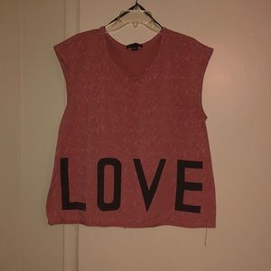 Pink “LOVE”  Sleeveless SweatShirt